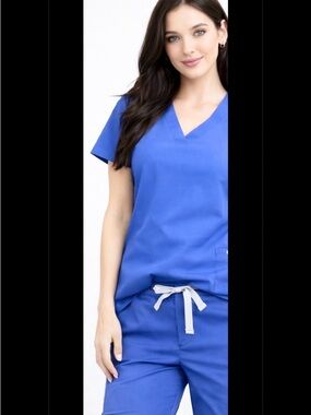 Figs limited blue Set Scrub top M & Scrub Pants XS